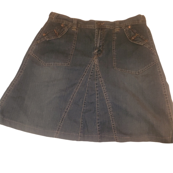 Jones & Co. Denim A-Line Skirt 10 - Picture 2 of 4